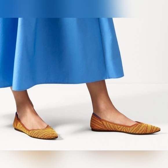 Rothy's Golden Zebra Flats Sz. 9.5 - Picture 1 of 12